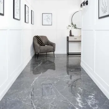 Blu Del Belgio Blue Large Polished Marble Effect Porcelain Floor Tile