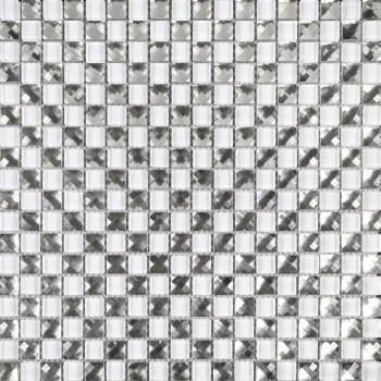 Luminous White Glass Mosaic 300x300