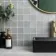 Hampton Silver Grey Patterned  Matt Glass Mosaic