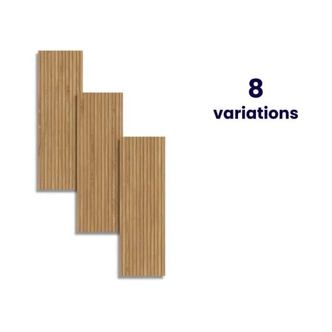 Verbier Honey Slatted Decor Wood Effect Ceramic Wall Tile
