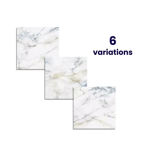 Mare Blue Marble Effect Large Polished Porcelain Floor Tile