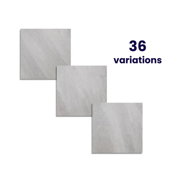 Galaxy Smoke Grey Stone Effect Semi Polished Porcelain Tile