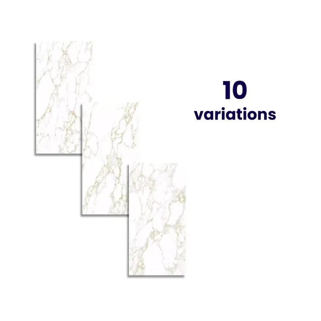 Arabescato Gold Marble Effect Polished Porcelain Wall and Floor Tile