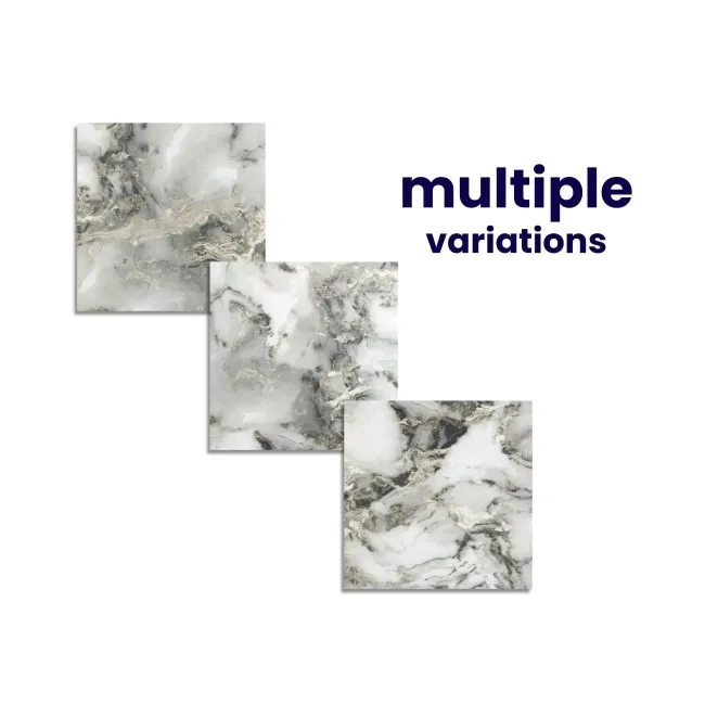 Sky Grey Marble Effect Polished Porcelain Floor Tile