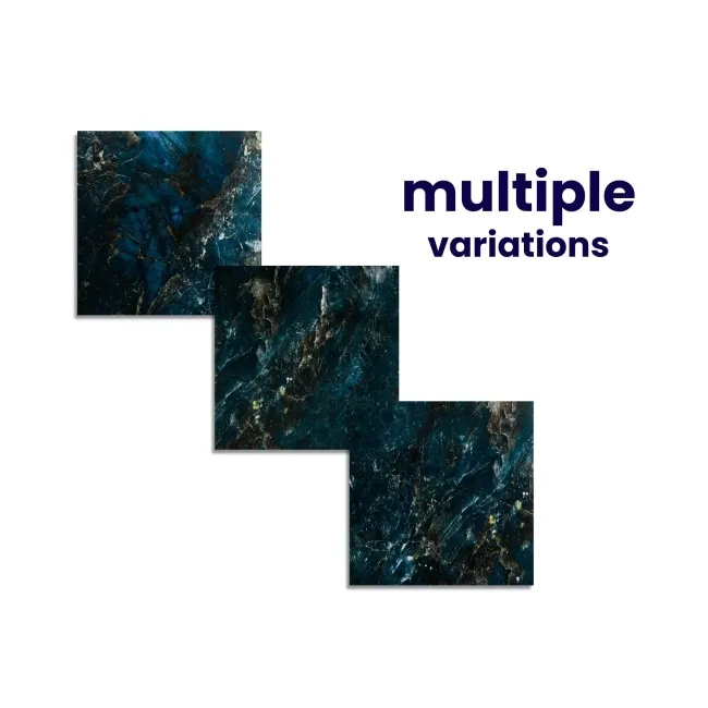 Sky Blue Marble Effect Polished Porcelain Floor Tile