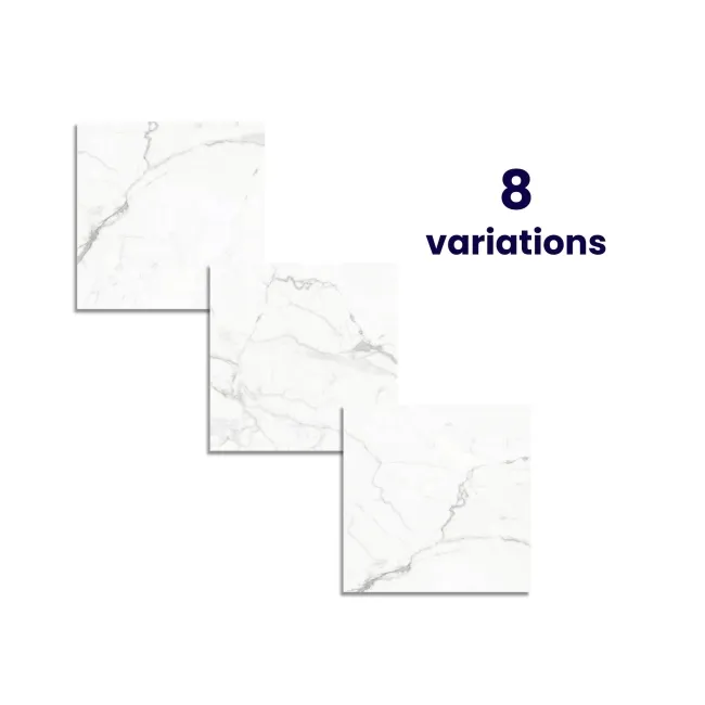 Calacatta White Marble Effect Matt Porcelain Outdoor Slab Tile