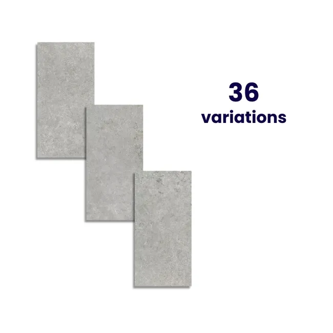 Roca Limestone Effect Grey Matt Porcelain Wall & Floor Tile