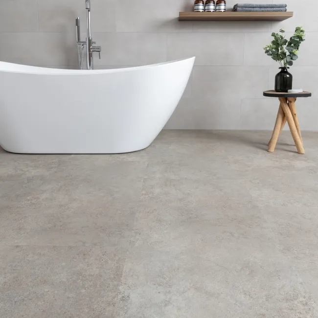 Antalya Greige Stone Tile Luxury Click Vinyl Flooring 6mm