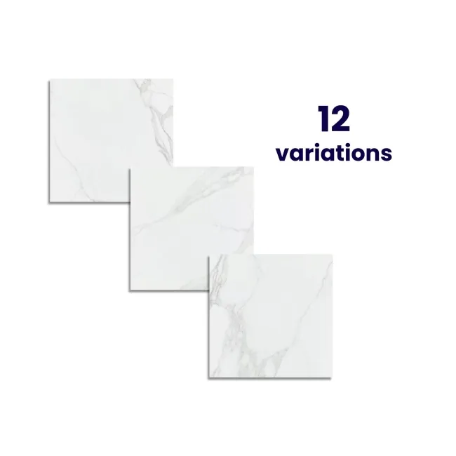 Place White Marble Effect Large Matt Porcelain Tile