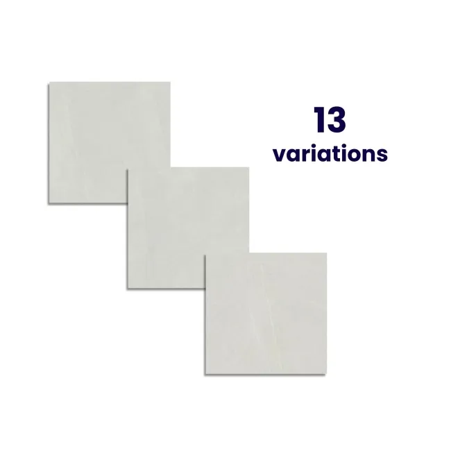 Bellevue White Stone Effect Matt Anti Slip Porcelain Tile