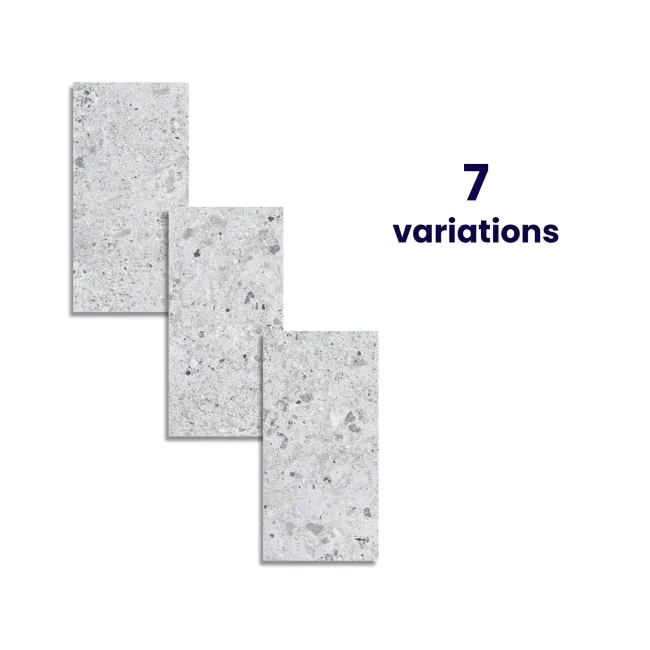 Jaya Grey Terrazzo Effect Matt Porcelain Wall and Floor Tile