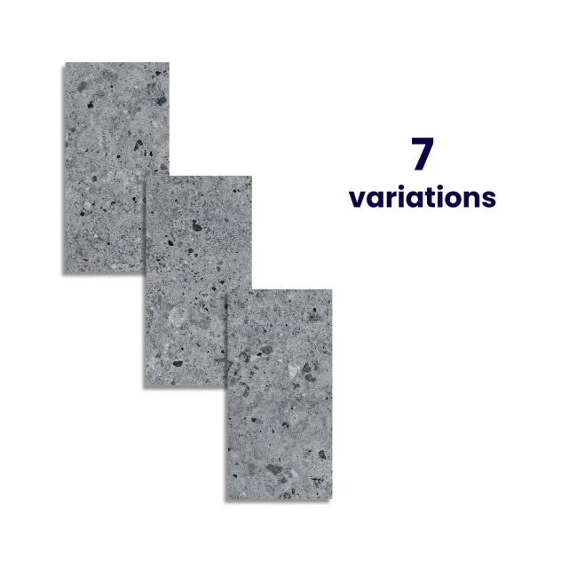 Jaya Graphite Terrazzo Effect Matt Porcelain Wall and Floor Tile
