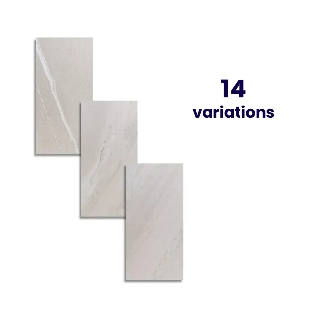 Allegro Grey Stone Effect Matt Rectified Porcelain Wall & Floor Tile