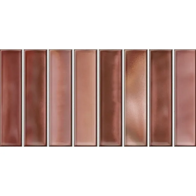 Alba Red Kit Kat Effect Gloss Ceramic Wall Tile