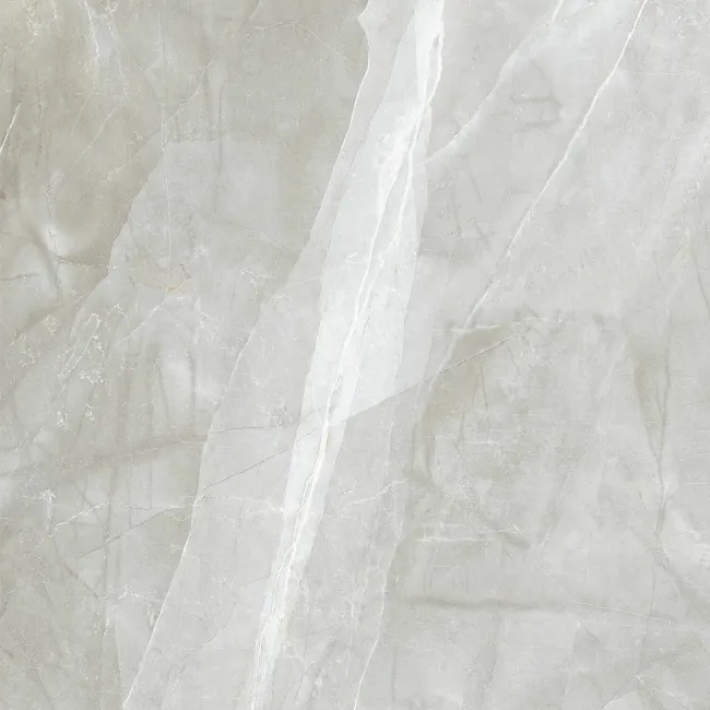 Alessia Light Grey Marble Effect Polished Porcelain Floor Tile
