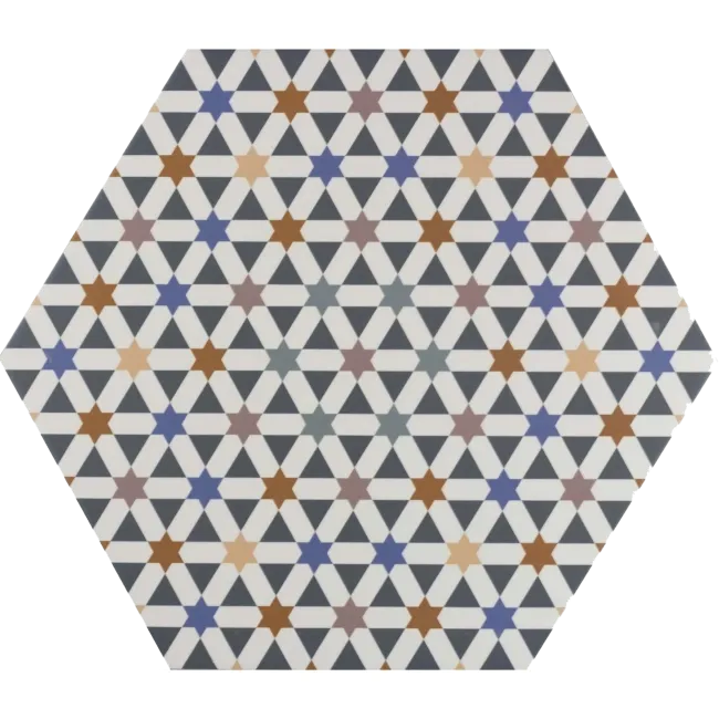 Andalucia Hexagon Patterned Porcelain Wall And Floor Tiles