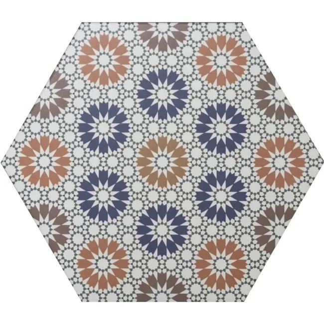 Andalucia Hexagon Patterned Porcelain Wall And Floor Tiles