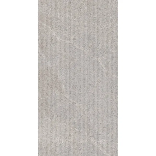 Capri Light Grey Matrix Decor Stone Effect Matt Porcelain Wall Tile