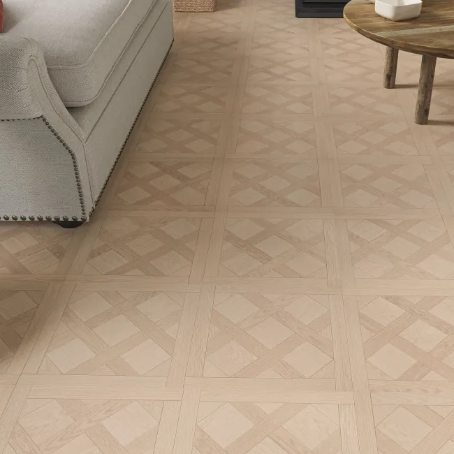 Clovelly Light Oak Parquet Pattern Effect Laminate Flooring 12mm