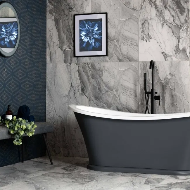 Illusion Snow Grey Polished Wall and Floor Tile