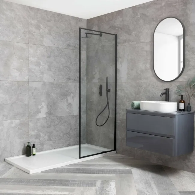 Marmostone Grey Rectified Matt Stone Effect Porcelain Wall and Floor Tile