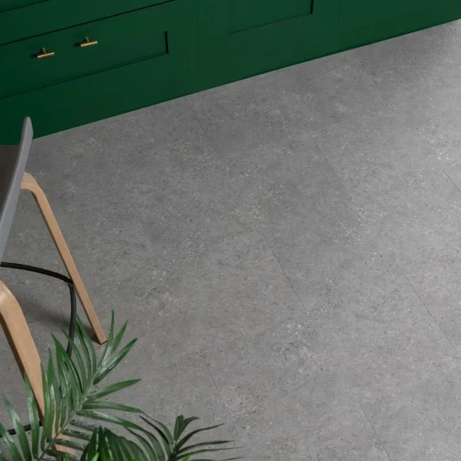 Runa Harbour Grey Tile Luxury Click Vinyl Flooring 5mm