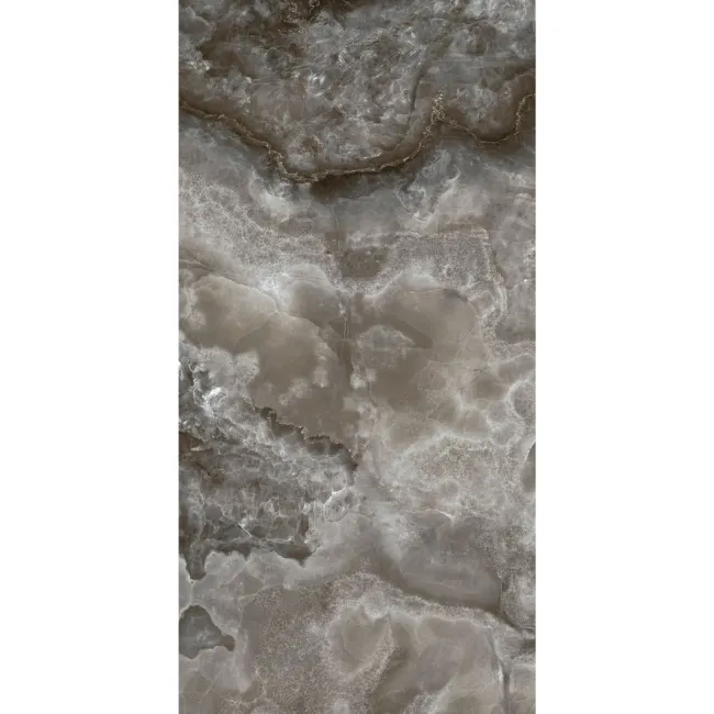 Scarlet Black Onyx Marble Effect Polished Porcelain Tile