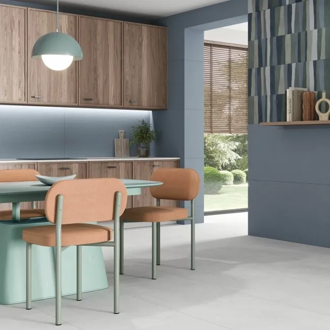 Seven Blue Matt Ceramic Wall Tile