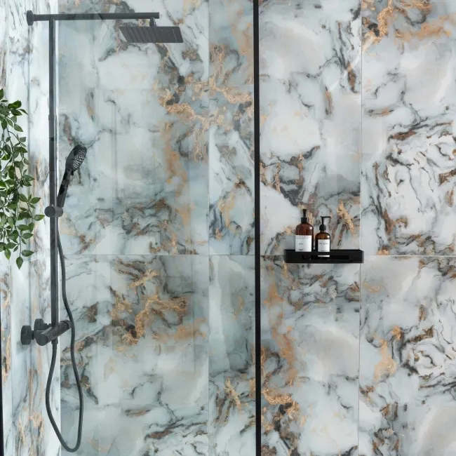 Sky White Marble Effect Polished Porcelain Wall and Floor Tile