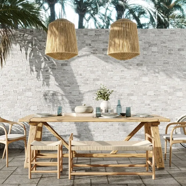 Stones Grey Dry Wall Effect Porcelain Wall Cladding Tile