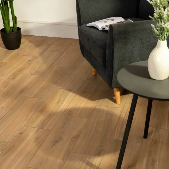 Timber Oak Wood Effect Matt Porcelain Floor Tile