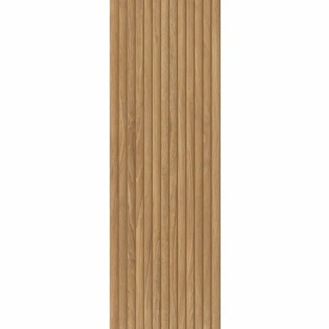 Verbier Honey Slatted Decor Wood Effect Ceramic Wall Tile
