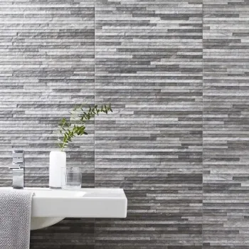 Brix Anthracite Wall Tile Bathroom Roomset