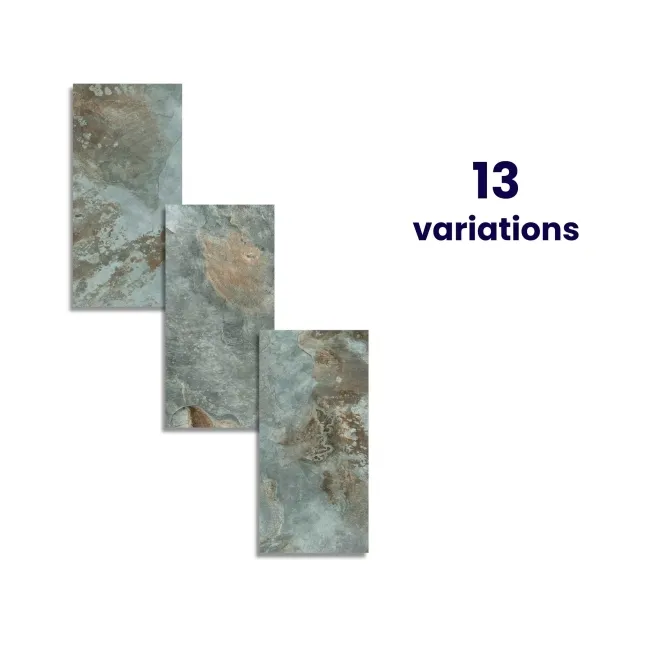 Slate Way Green Matt Porcelain Wall and Floor Tile