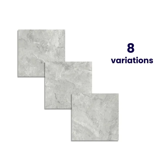 Immense Grey Stone Effect Polished Porcelain Floor Tile