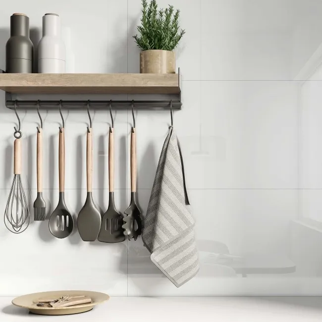 Blanco Flat White Gloss Ceramic Wall Tile