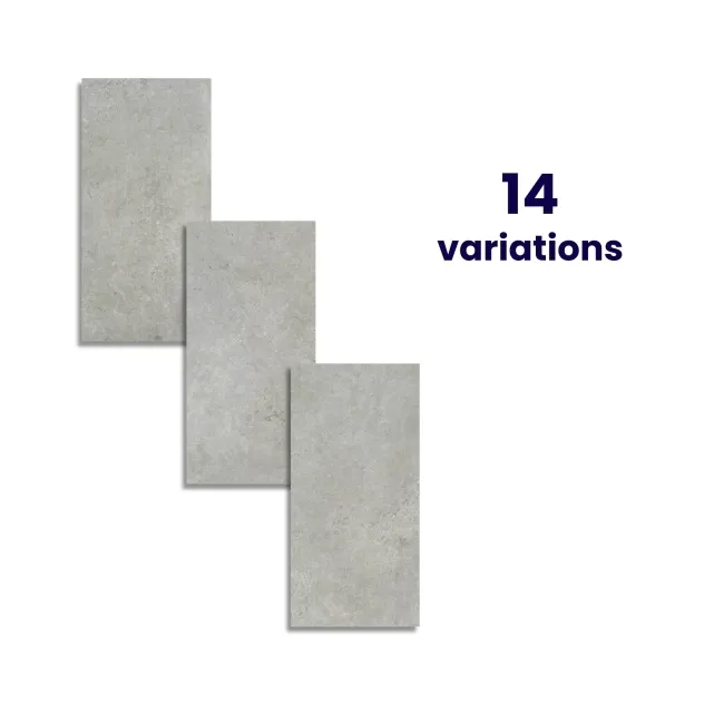 Roca Limestone Effect Grey Matt Large Porcelain Wall & Floor Tile