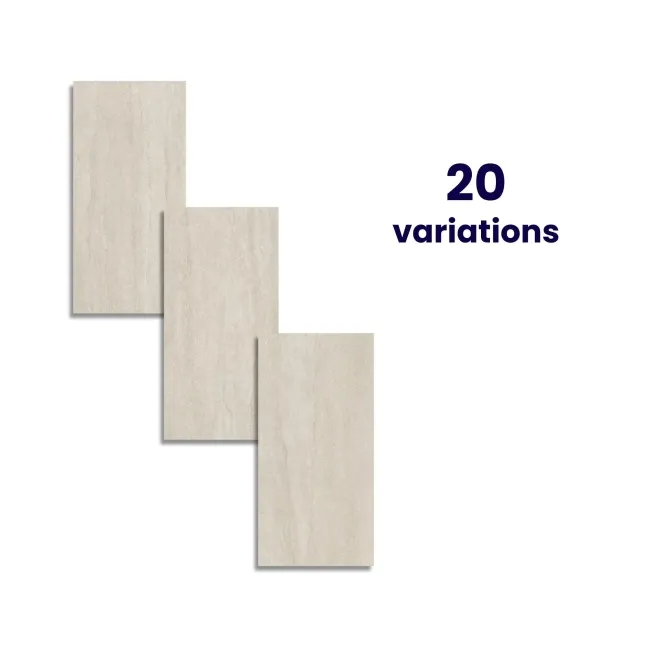 Roca Serena Vein Cut Bone Travertine Effect Matt Porcelain Tile