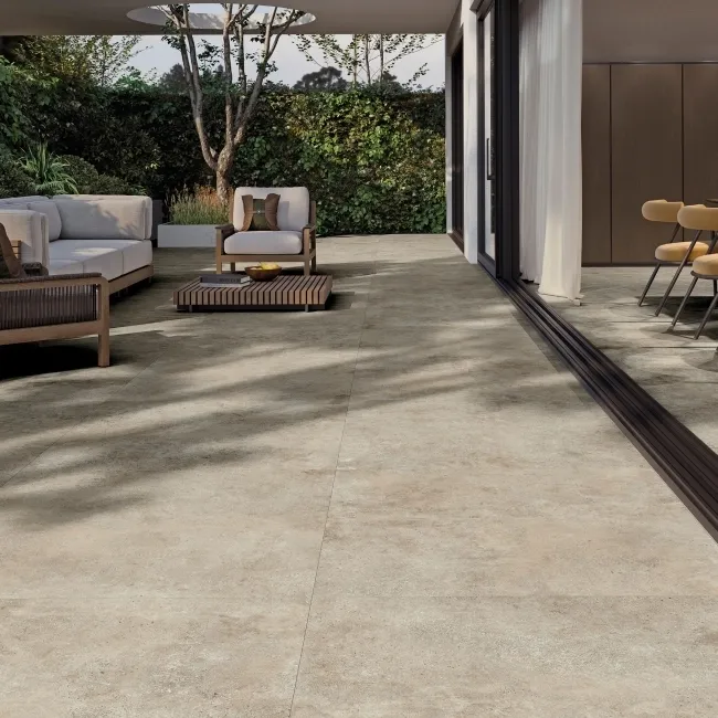 Crassana Beige Concrete Effect Matt Porcelain Outdoor Slab Tile
