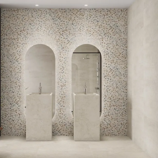 Roca Brixstone Floral Decor Beige Matt Ceramic Wall Tile