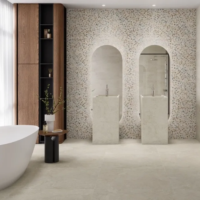 Roca Brixstone Floral Decor Beige Matt Ceramic Wall Tile