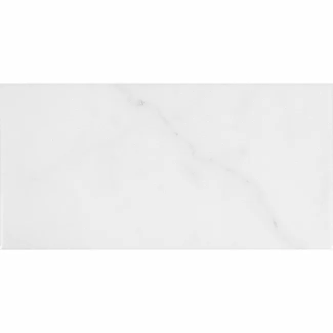 Carrara White Marble Effect Matt Brick Wall Tiles
