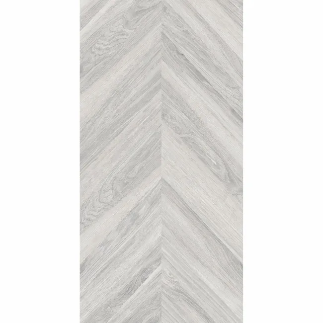 Loire Pearl Grey Matt Chevron Wood Effect Porcelain Floor Tile
