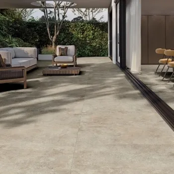 Crassana Beige Concrete Effect Matt Porcelain Outdoor Slab Tile