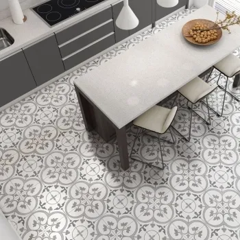 Oxford Grey Patterned Matt Ceramic Wall & Floor Tile