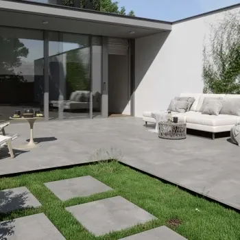Quenos Grey Outdoor Slab Roomset