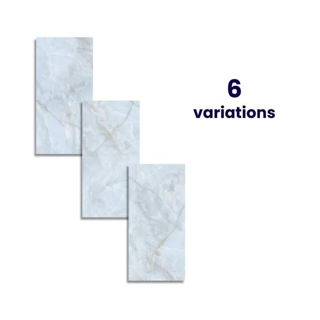 Omen Blue Onyx Marble Effect Matt Porcelain Tile