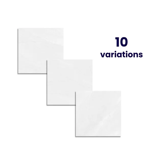 Halley White Slate Effect Matt Large Porcelain Floor Tile