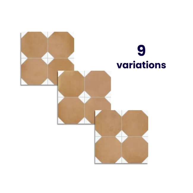 Dover Light Terracotta Effect White Matt Porcelain Tile