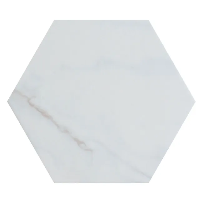 Cipriani Hexagon White Marble Effect Matt Porcelain Wall and Floor Tile